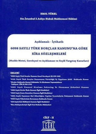 6098 Sayılı Türk Borçlar Kanunu'na Göre Kira Sözleşmeleri (2 Cilt Takım) (Ciltli)