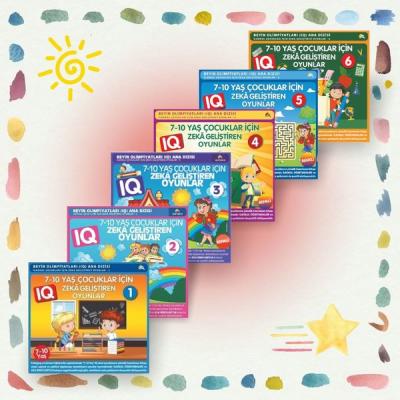 7-10 Yaş Çocuklar İçin IQ Zeka Geliştiren Oyunlar 6 Kitap Takım