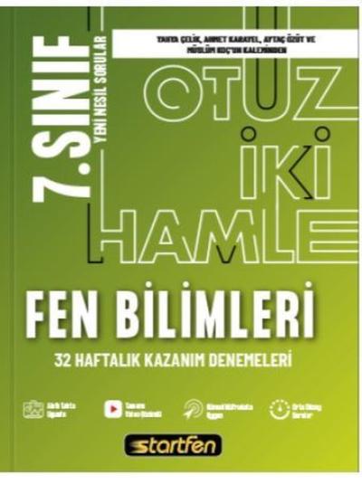 7. Sınıf Fen Bilimleri 32 Deneme Haftalık Kazanım Denemeleri