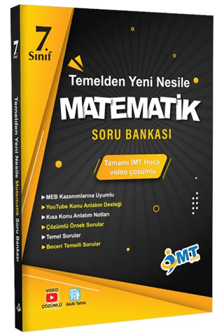 7. Sınıf Matematik Temelden Yeni Nesile Soru Bankası İMT Matematik