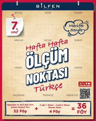 7. Sınıf Türkçe Hafta Hafta Ölçüm Noktası