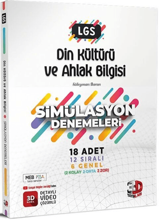 8. Sınıf LGS Din Kültürü ve Ahlak Bilgisi Simülasyon 18 Deneme
