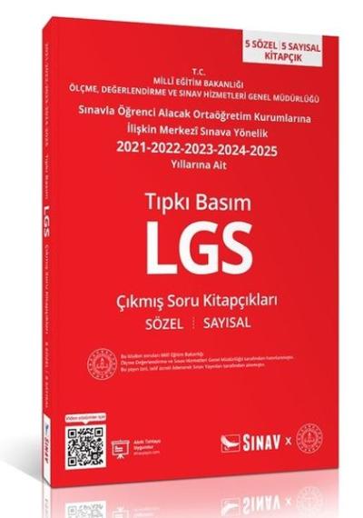 8.Sınıf LGS Tıpkı Basım Son 5 Yıl Çıkmış Soru Kitapçıkları Kolektif