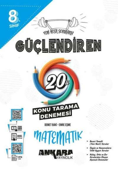 8. Sınıf Matematik Güçlendiren 20'li Konu Tarama Denemesi