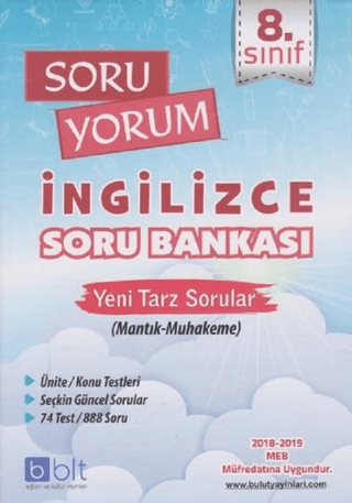 8. Sınıf Soru Yorum İngilizce Soru Bankası