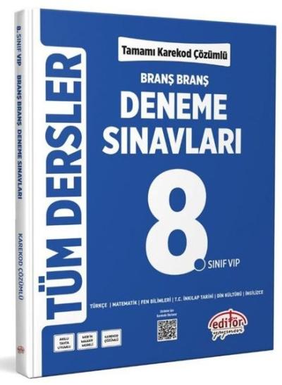 8.Sınıf Tüm Dersler Branş Branş Tamamı Çözümlü Deneme Sınavları