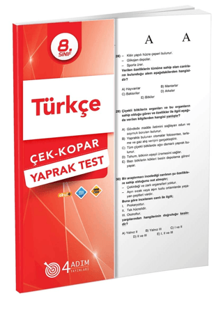 8. Sınıf Türkçe Çek-Kopar Yaprak Test