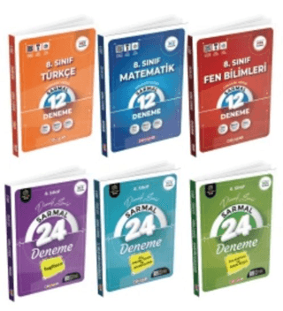 8. Sınıf Türkçe + Matematik + Fen Bilimleri + İngilizce + Din Kültürü Ve Ahlak Bilgisi + T.C İnkılap Tarihi Ve Atatürkçülük Sarmal Deneme Set