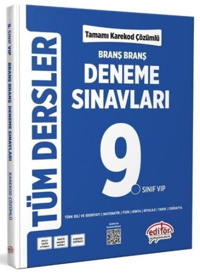 9.Sınıf Tüm Dersler Branş Branş Tamamı Çözümlü Deneme Sınavları