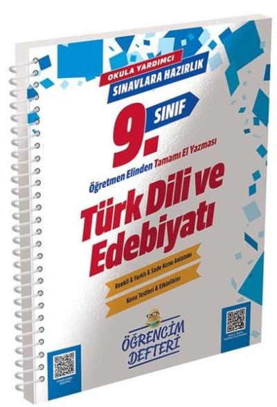 9. Sınıf Türk Dili Edebiyatı Öğrencim Defteri