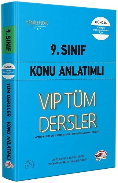 9.Sınıf VIP Tüm Dersler Konu Anlatımlı - Mavi Kitap