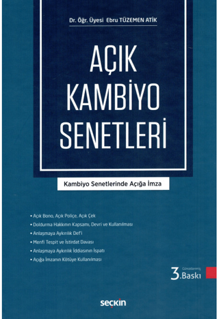 Açık Kambiyo Senetleri (Ciltli)
