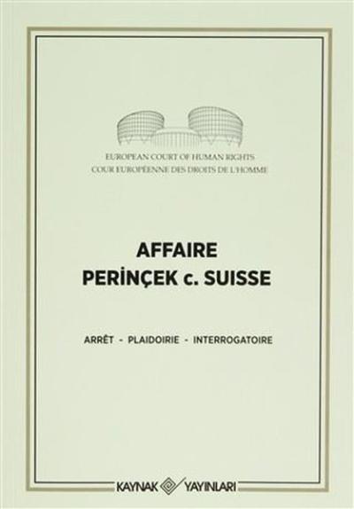 Affaire Periçek c.Suisse