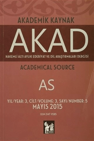 Akad Akademik Kaynak Dergisi Sayı: 5