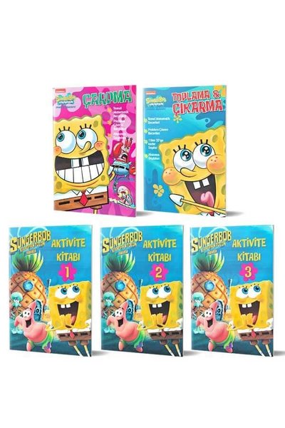 Aktivite Kitapları Sünger Bob Seti - 5 Kitap Takım