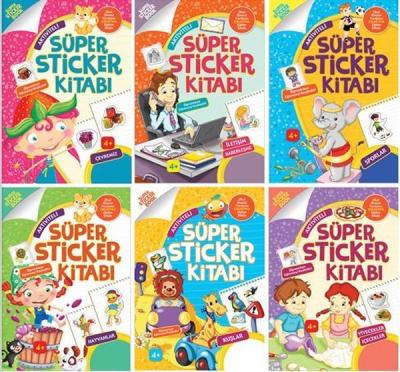 Aktiviteli Süper Sticker Seti (6 Kitap Takım) Kolektif