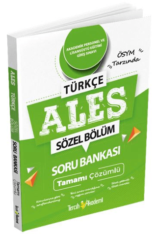 ALES Türkçe Tamamı Çözümlü Soru Bankası