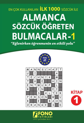 Almanca Sözcük Öğreten Bulmacalar 1