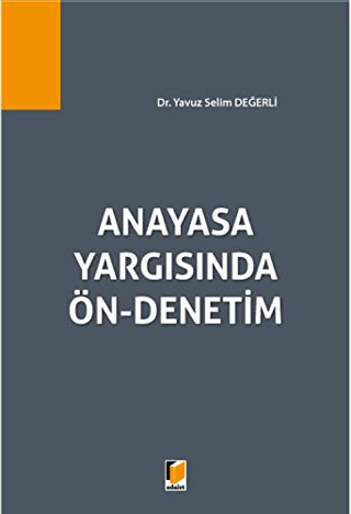 Anayasa Yargısında Ön-Denetim
