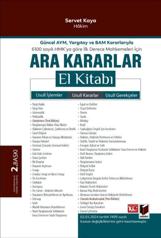 Ara Kararlar El Kitabı (Ciltli)