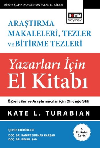 Araştırma Makaleleri, Tezler Ve Bitirme Tezleri Yazarları İçin El Kitabı
