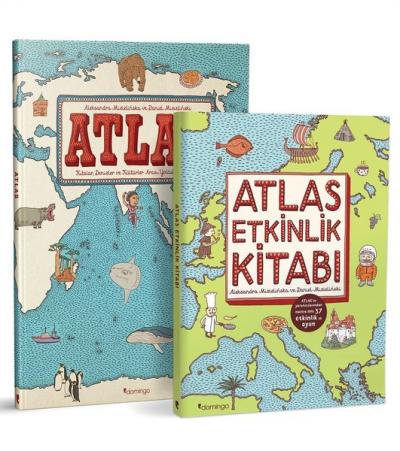 Atlas Set - Kıtalar -Denizler - Kültürler Arası Yolculuk Rehberi - 2 Kitap Takım