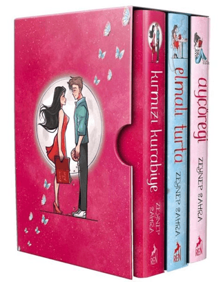 Ayçöreği - Elmalı Turta - Kırmızı Kurabiye Seti - 3 Kitap Takım (Ciltli)