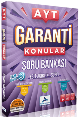 2022 AYT Eşit Ağırlık - Sözel Garanti Konular Soru Bankası Kolektif