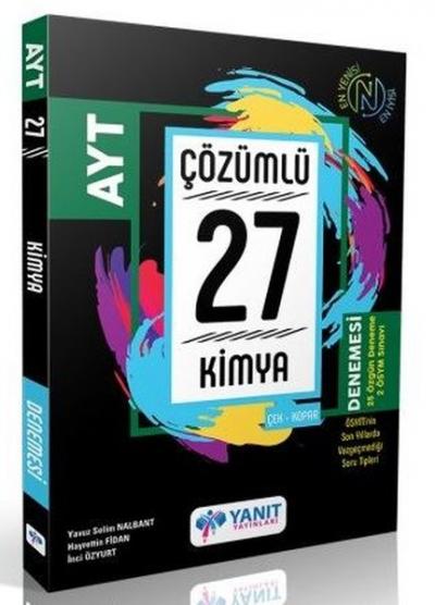 AYT Kimya Çözümlü 27 Deneme