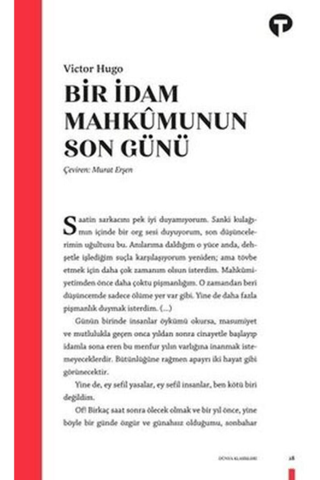Bir İdam Mahkumunun Son Günü Victor Hugo