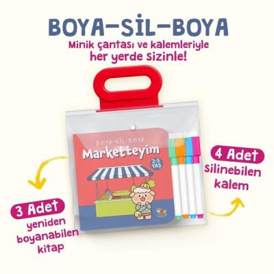 Boya Sil Boya 2 Seti - 3 Kitap Takım - 4 Adet Kalem Hediyeli