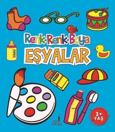 Boyama Kitabı Eşyalar Renk Renk Boya