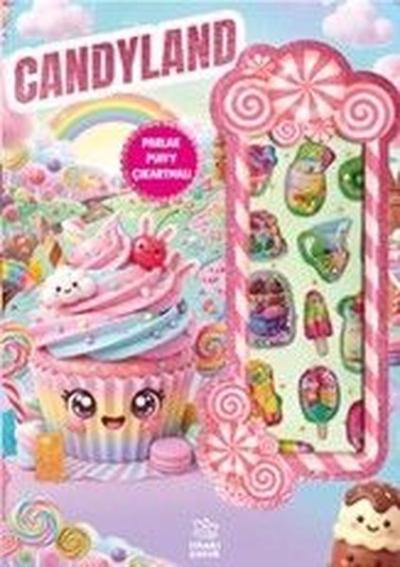 Candyland - Puffy Parlak Çıkartmalı Boyama Kitabı Kolektif