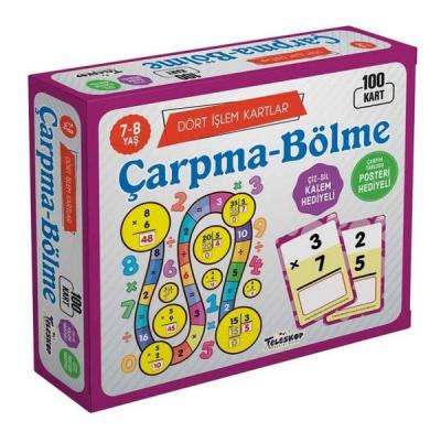 Çarpma Bölme 7 - 8 Yaş Dört İşlem Kartlar