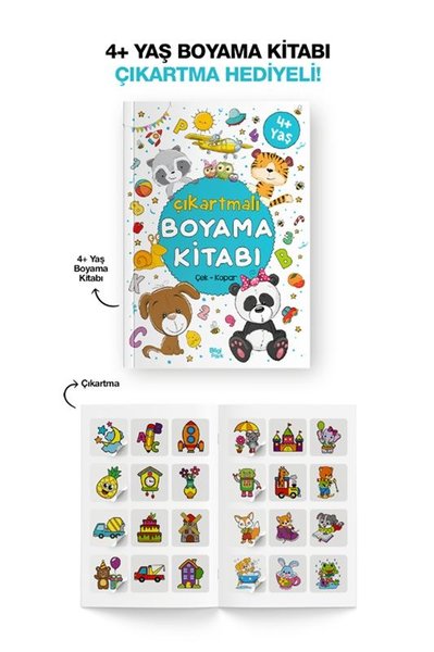 Çıkartmalı Boyama Kitabı 4 Yaş +