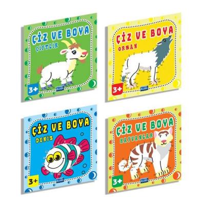 Çiz ve Boya Seti - 4 Kitap Takım