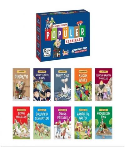 Çocuklar için Popüler Klasikler Set+Soru Kitapçığı - 10 Kitap Takım