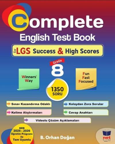 Complete English Test Book for LGS Success & High Scores