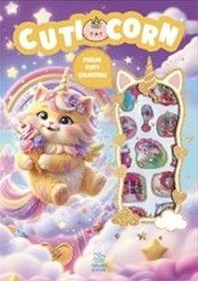 Cuticorn - Puffy Parlak Çıkartmalı Boyama Kitabı Kolektif