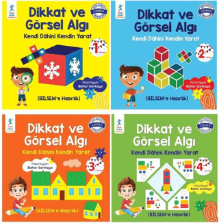 Dikkat ve Görsel Algı Evde Eğitim Seti - 4 Kitap