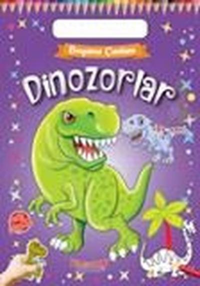 Dinozorlar - Boyama Çantam - Renkli Çıkartmalı Kolektif