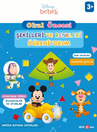 Disney Eğitsel Okul Öncesi Şekilleri ve Renkleri Öğreniyorum 3+Yaş Kol