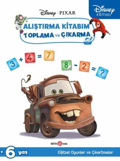 Disney Eğitsel Pixar Çıkartmalı Arabalar Alıştırma Kitabım Toplama ve 