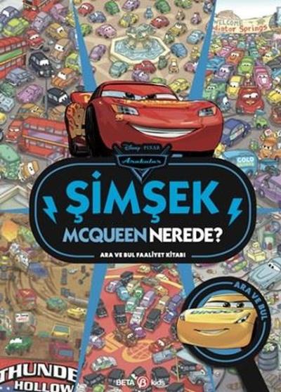 Disney Pixar Arabalar Şimşek Mcqueen Nerede? Ara ve Bul Faaliyet Kitab