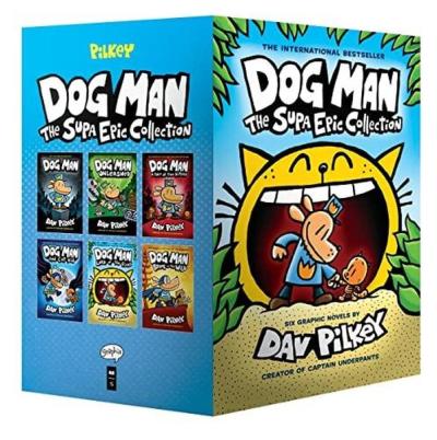 Dog Man 1-6: The Supa Epic Collection: From the Creator of Captain Underpants (Dog Man) (Ciltli)
