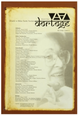 Dörtöğe Felsefe ve Bilim Tarihi Yazıları Hakemli Dergi Yıl: 4 Sayı: 7