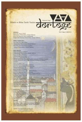 Dörtöğe Felsefe ve Bilim Tarihi Yazıları Hakemli Dergi Yıl: 4 Sayı: 8