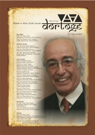 Dörtöğe Felsefe ve Bilim Tarihi Yazıları Hakemli Dergi Yıl: 7 Sayı: 14