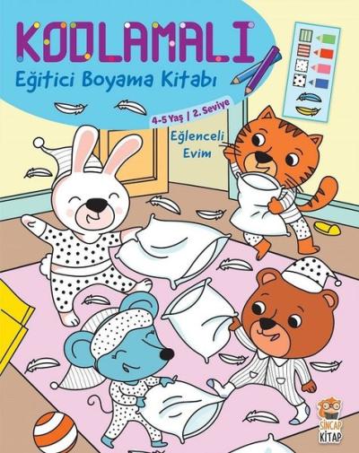 Eğlenceli Evim 4-5 Yaş-Kodlamalı Eğitici Boyama Kitabı-2.Seviye