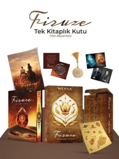 Firuze 1 - Kehribar Ateşi - Tek Kitaplık Kutu - Yan Boyamalı (Ciltli)